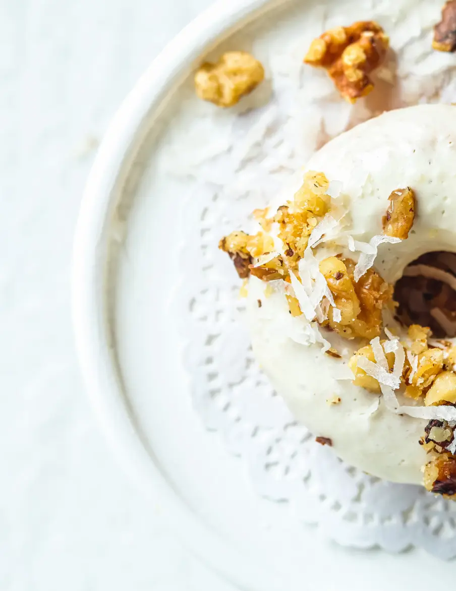 Croissant with coconut and nuts